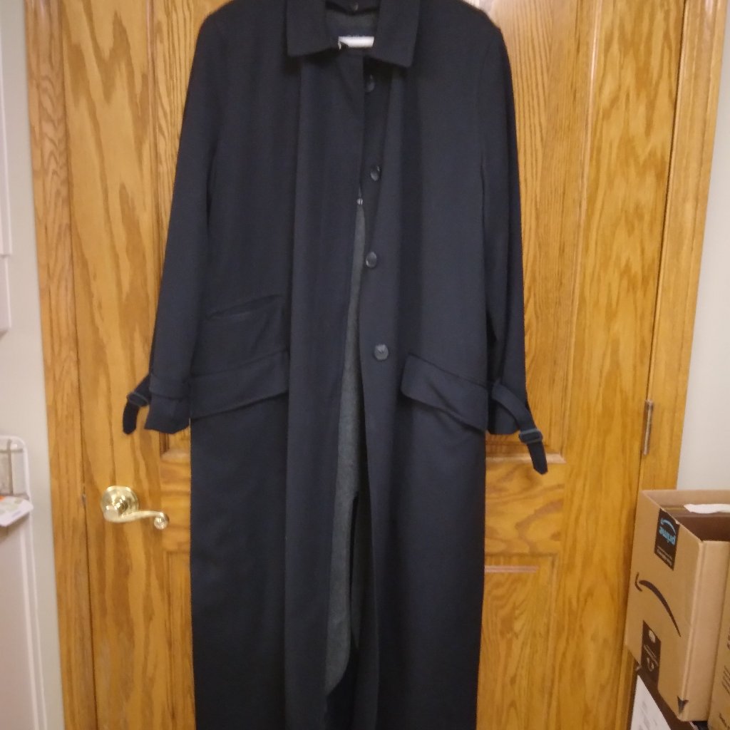 Anne Klein Lined Wool Trench Coat